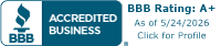 BBB Accredited Business A+ Rating